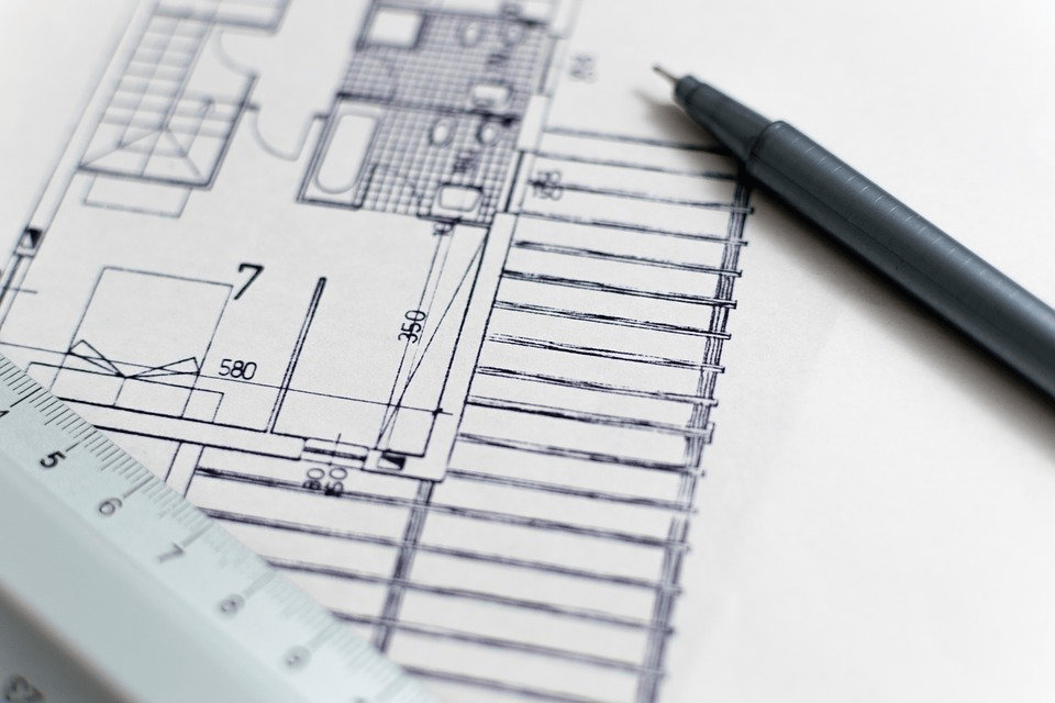 Drawings of a construction plan